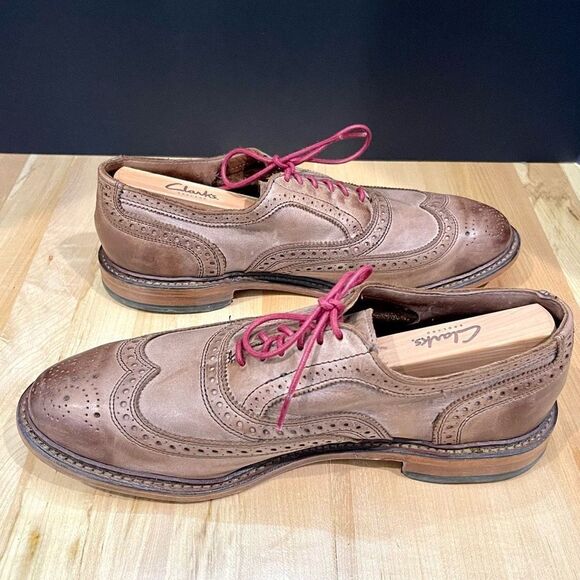 Allen Edmonds NEUMONK Brown Brogue Wingtip Oxfords. Size 9.5 (3E). - Picture 7 of 11